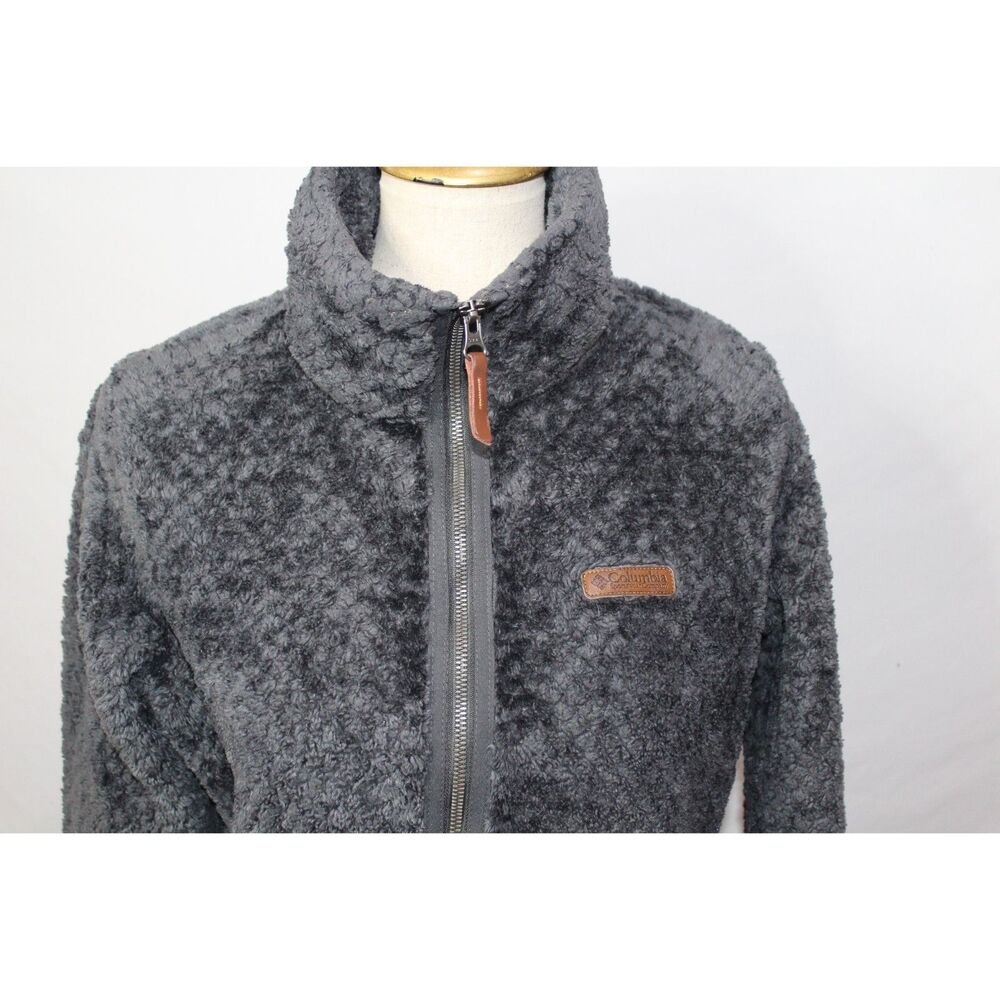 Columbia Fireside II Sherpa Full Zip Fleece in Shark Gray L - Picture 3 of 6